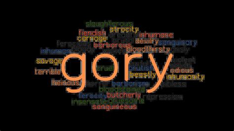 gory synonym|gory meaning synonym.